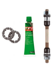 AXELSATS FRAM 10X145MM CROMO, INKL FETT OCH 2ST KULRINGAR