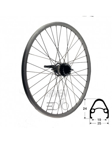 HJUL BAK 62219 DB/SI NEXUS®7, RD/SHIMANO® 36H 278/277MM EKER