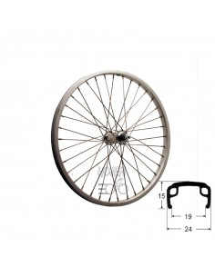 HJUL FRAM 40620 STD/SILVER FA, RD/JOYTECH 36H FAST AXEL 194MM EKER