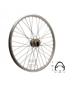 HJUL FRAM 55919 DB/SI DYNAMO, RD/SHIMANO® DH2N30 36H FAST AXEL 246MM EKER