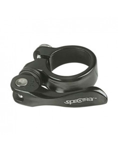 SADELRÖRSKLAMMA 28.6MM QR, SPECTRA SMIDD ALUMINIUM MED SNABBKOPPLING SVART