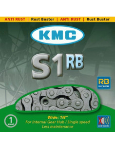 Kedja KMC Antirost, S1RB, pinnlängd 8,6 mm silver 1/2x1/8 112 L