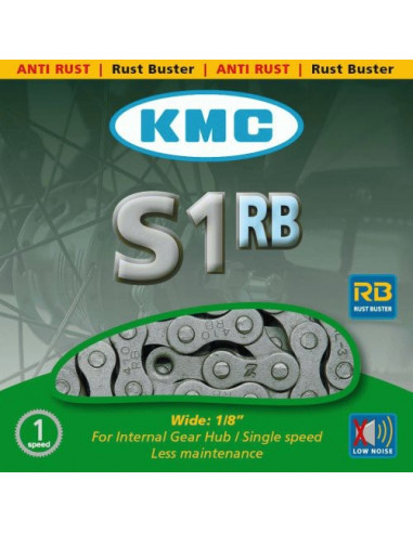 Kedja KMC Antirost, S1RB, pinnlängd 8,6 mm silver 1/2x1/8 112 L