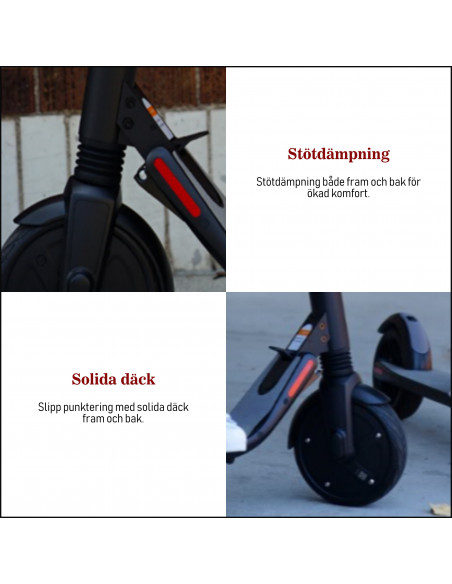 Segway El-Scooter Ninebot ES2, Mörkgrå