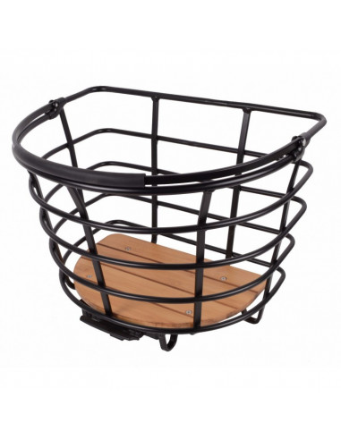 EPIC basket model CURVE, bamboo plate, matt black with AVS , SVART, one size