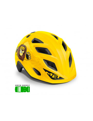 MET HELMET Kids ELFO GREEN (46-53) YELLOW LION | GLOSSY
