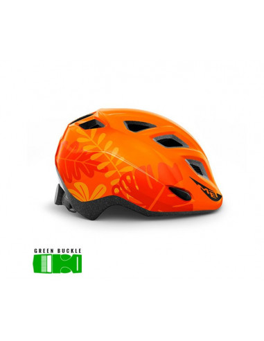 MET HELMET Kids ELFO GREEN (46-53) ORANGE JUNGLE | GLOSSY