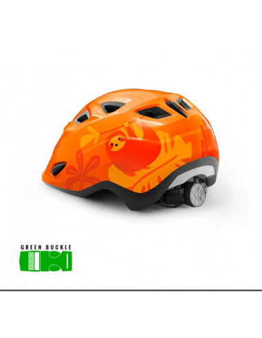 MET HELMET Kids ELFO GREEN (46-53) ORANGE JUNGLE | GLOSSY