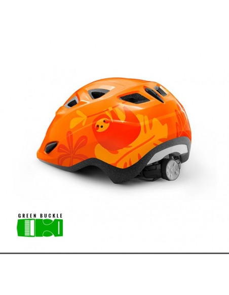 MET HELMET Kids ELFO GREEN (46-53) ORANGE JUNGLE | GLOSSY