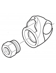 Indikatorrulle spectro 3, RD/SRAM med halsmutter, Silver, One Size