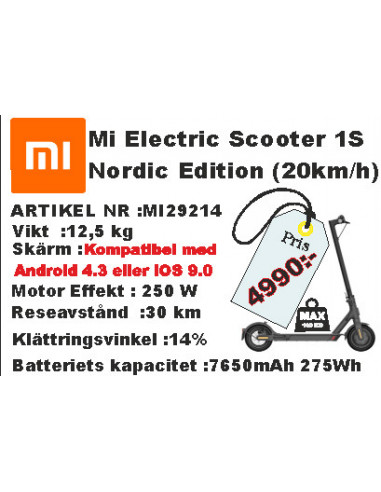 Mi Electric Scooter 1S Nordic