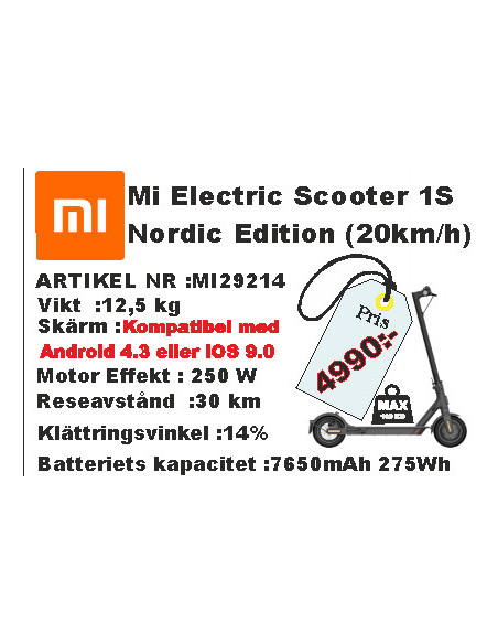 Mi Electric Scooter 1S Nordic