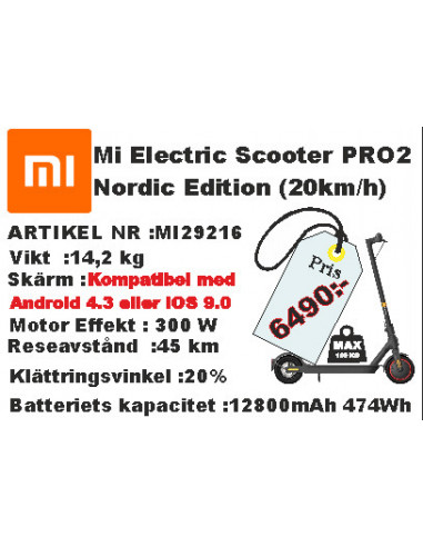 Mi Electric Scooter PRO2 Nordic
