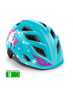 MET HELMET Kids ELFO GREEN (46-53) BLUE UNICORN | GLOSSY 2