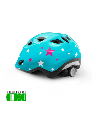 MET HELMET Kids ELFO GREEN (46-53) BLUE UNICORN | GLOSSY