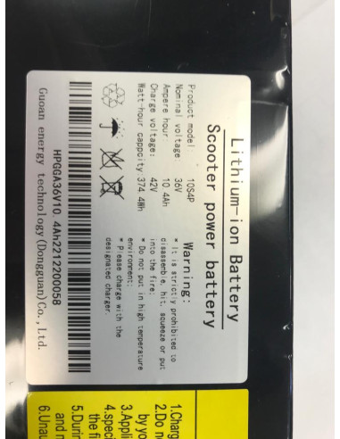 Hojscoot 8 10.4Ah Batteri