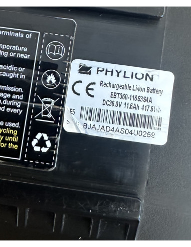 Batteri SR20 400Wh 36v Canbus